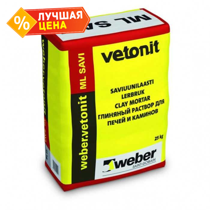 Печной раствор weber.vetonit ML Savi, 25 кг