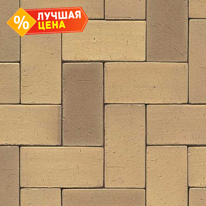 Клинкерная брусчатка Muhr №06 Hellbraun-bunt, 200х100х40 мм