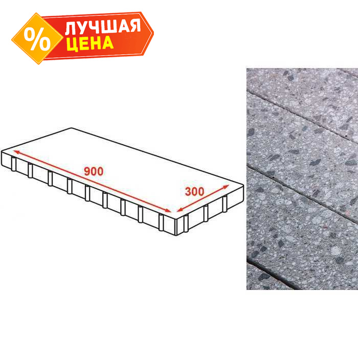 Плита тротуарная Готика Granite FINERRO, Галенит 900х300х80 мм