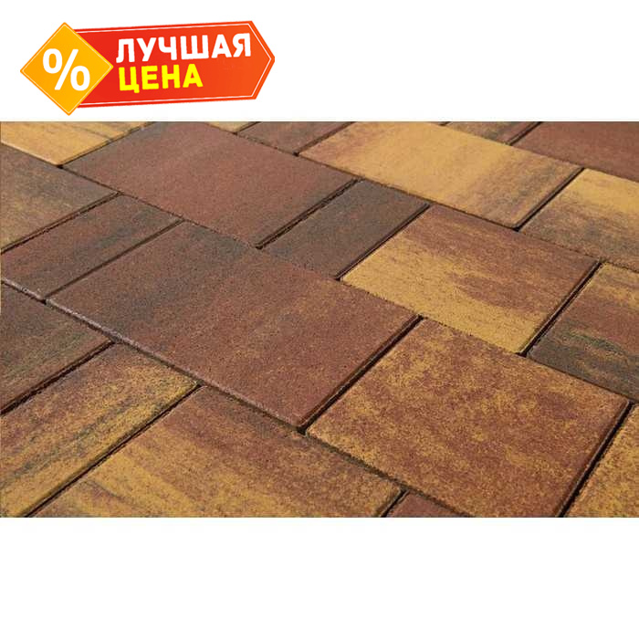 Плитка тротуарная BRAER Старый город Ландхаус Color Mix Мальва, толщина 80 мм