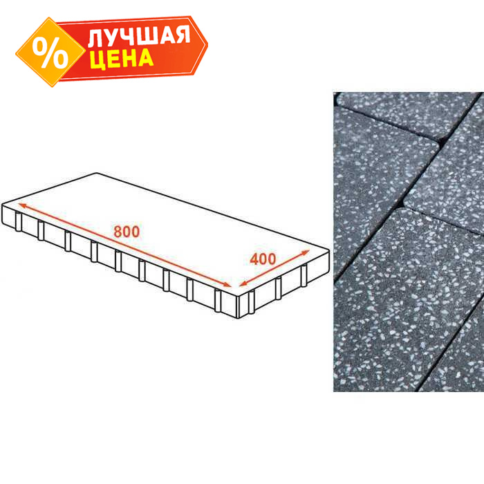 Плита тротуарная Готика Granite FINO, Суховязский 800х400х80 мм