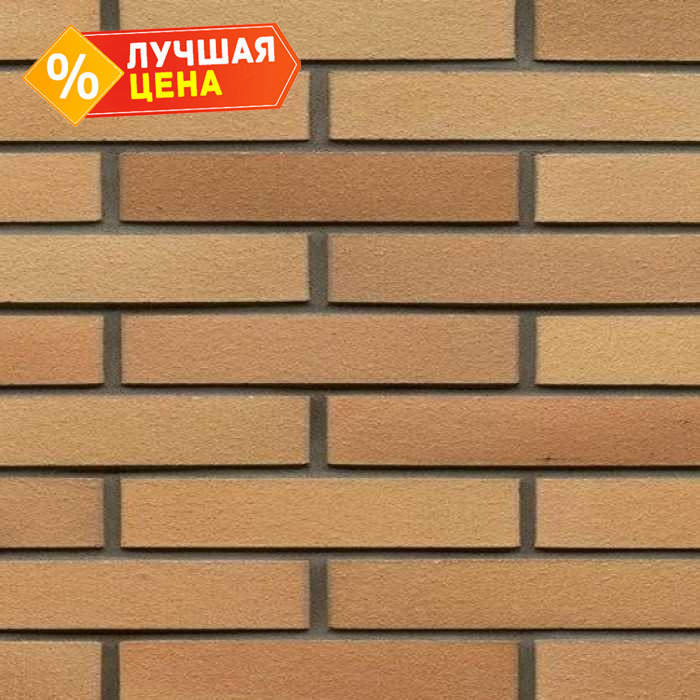 Кирпич клинкерный Muhr 06 Hellbraun-bunt гладкий, 290х90х52 мм