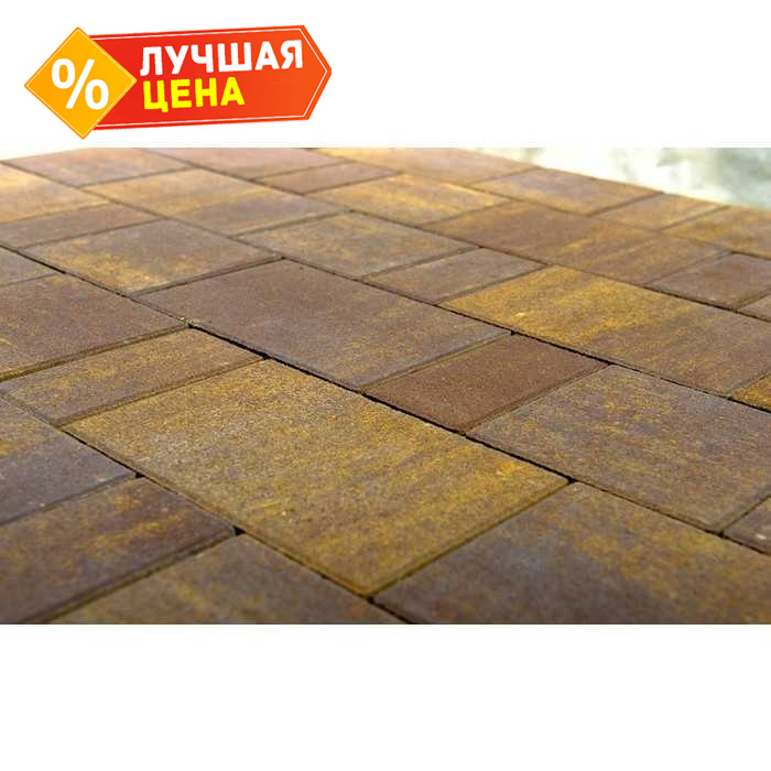 Плитка тротуарная BRAER Старый город Ландхаус Color Mix Мускат, толщина 60 мм