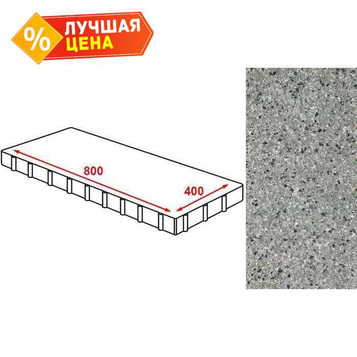 Плита тротуарная Готика Granite FERRO, Белла Уайт, 800х400х80 мм