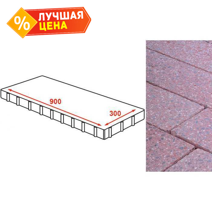 Плита тротуарная Готика Granite FINERRO, Ладожский 900х300х80 мм