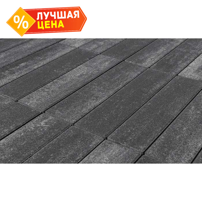 Плитка тротуарная BRAER Ригель Color Mix Ночь, 320х80х60 мм