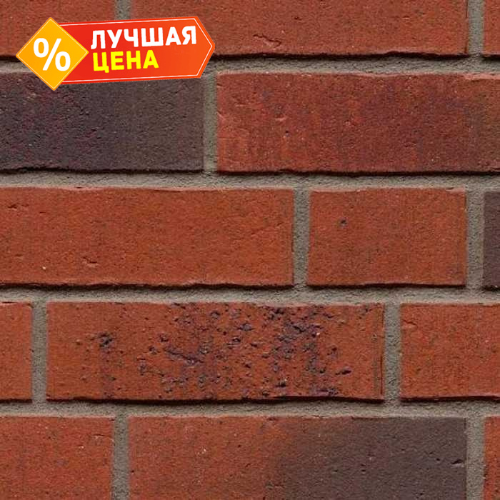 Клинкерная плитка ручной формовки Feldhaus Klinker NF 14 R754 vascu carmesi carbo 240х71х14 мм