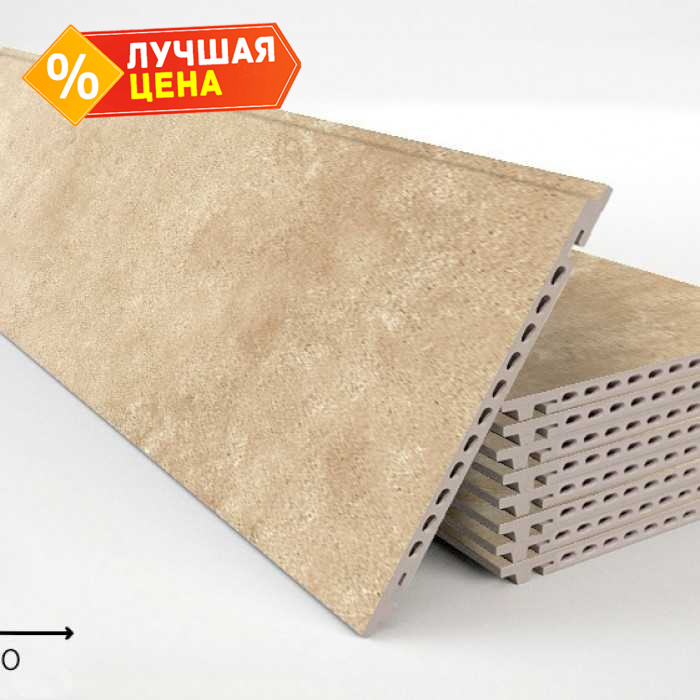 Керамогранитная плита FAVEKER GA16 для НФС, Urban Beige, 1000х250х18 мм