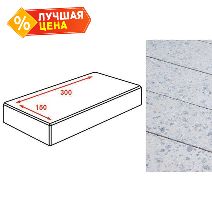 Плитка тротуарная Готика Granite FINO, картано, Мансуровский 300х150х80 мм