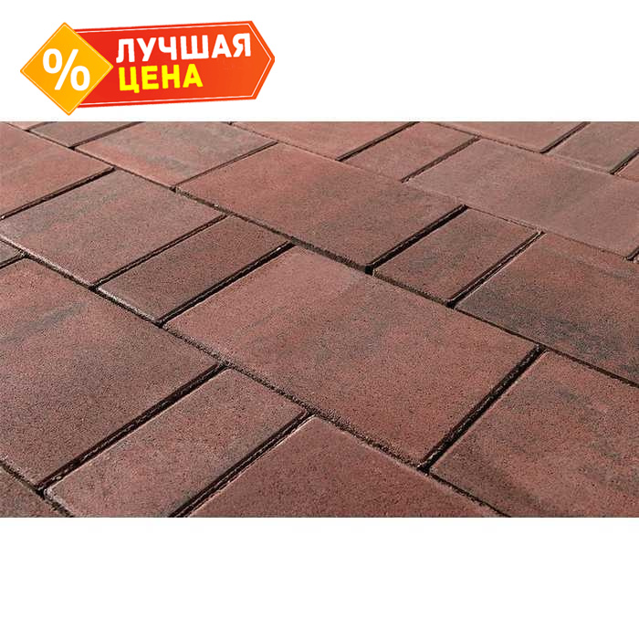 Плитка тротуарная BRAER Старый город Ландхаус Color Mix Закат, толщина 60 мм