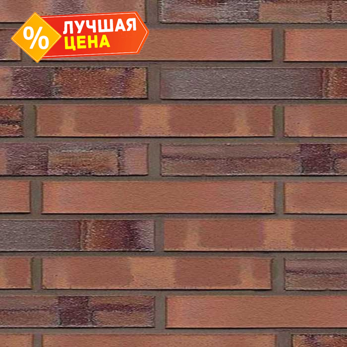 Кирпич клинкерный Muhr 13 Rotbraun nuanciert Fuss. Bes. фактурный, 290х90х40 мм