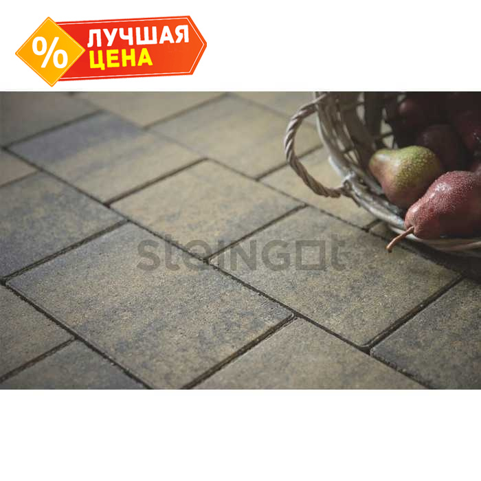 Плитка тротуарная Steingot Color Mix, Новый город, Штайн Хром, толщина 80 мм