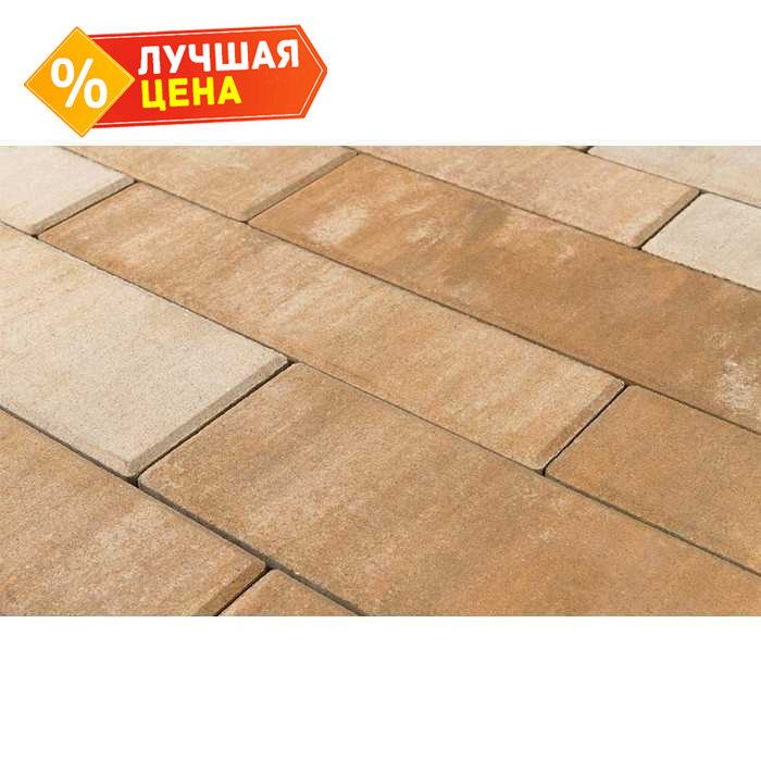 Плитка тротуарная BRAER Домино Color Mix Плато, 120/160х60 мм