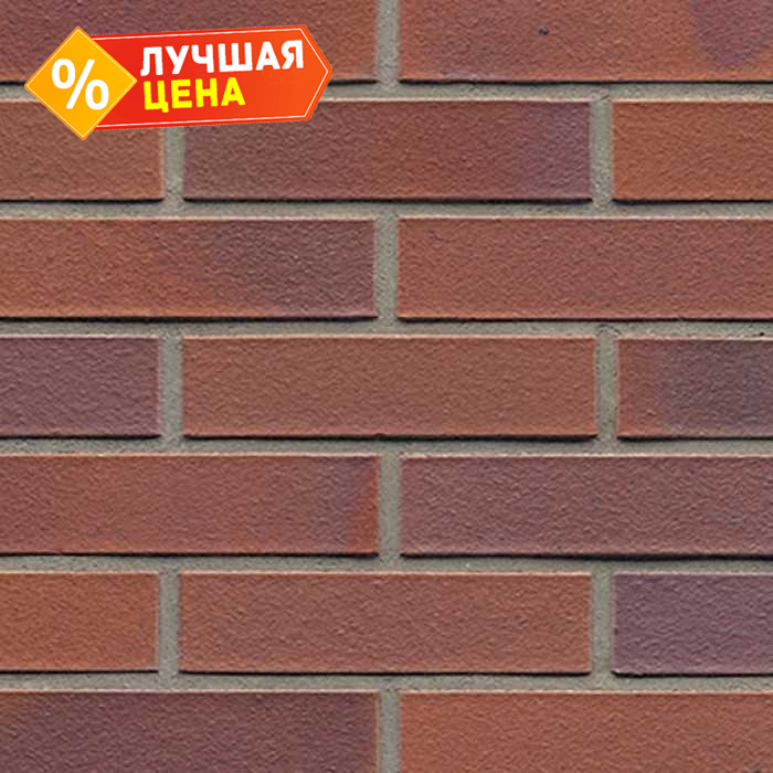 Кирпич клинкерный Muhr 04 Rotbraun-bunt гладкий, 290х90х71 мм