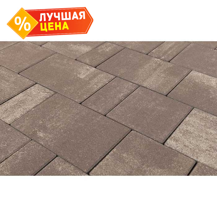 Плитка тротуарная BRAER Старый город Ландхаус Color Mix Эверест, толщина 80 мм