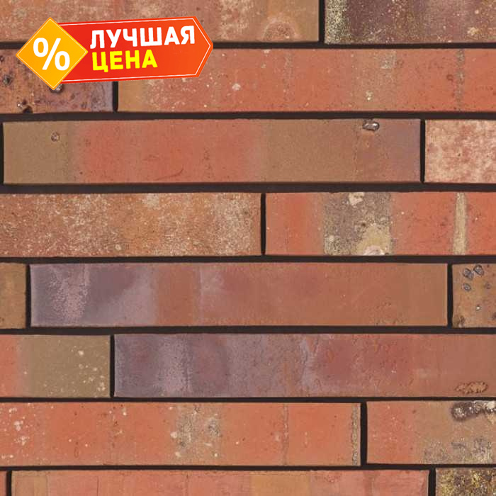 Кирпич облицовочный Terca Archipolis Volt Rood, 240х65х40 мм