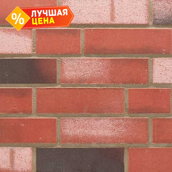 Клинкерная плитка Stroeher Kontur WS 494 rot-bunt рельефная, 240х71х12 мм