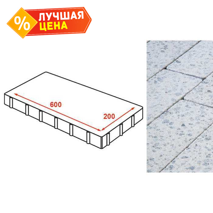 Плита тротуарная Готика Granite FINERRO, Мансуровский 600х200х80 мм