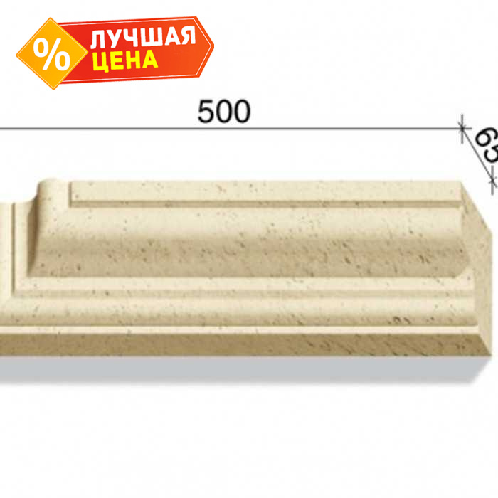 Угловой элемент для наличников и карнизов White Hills Тиволи 721-23, 500х65х130