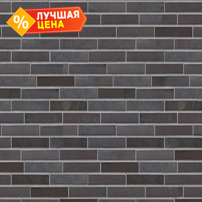 Клинкерная облицовочная плитка King Klinker King size для НФС, LF05 Black heart, 240х71х17 мм