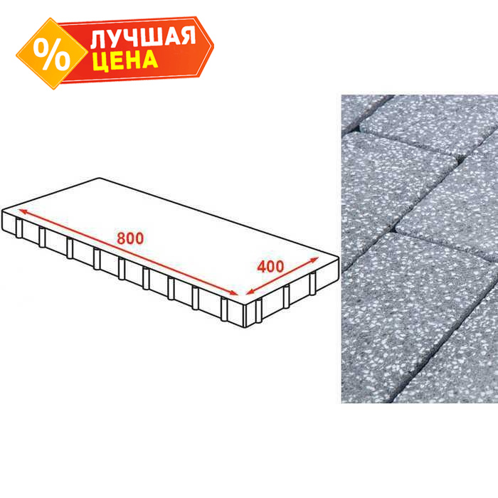 Плита тротуарная Готика Granite FINERRO, Суховязский 800х400х80 мм