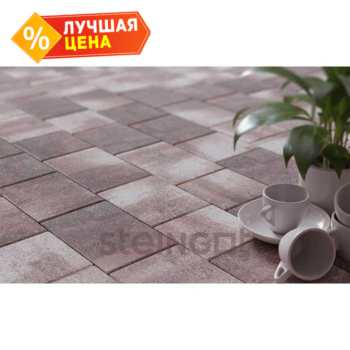 Плитка тротуарная Steingot Color Mix, Новый город, Клифф, толщина 80 мм