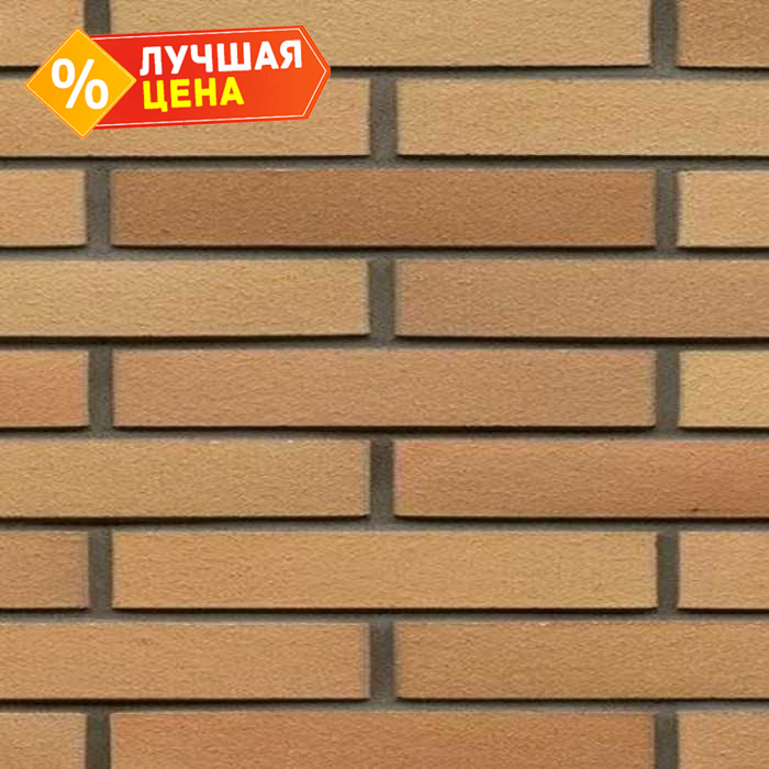 Кирпич клинкерный Muhr 06 Hellbraun-bunt гладкий, 290х90х40 мм