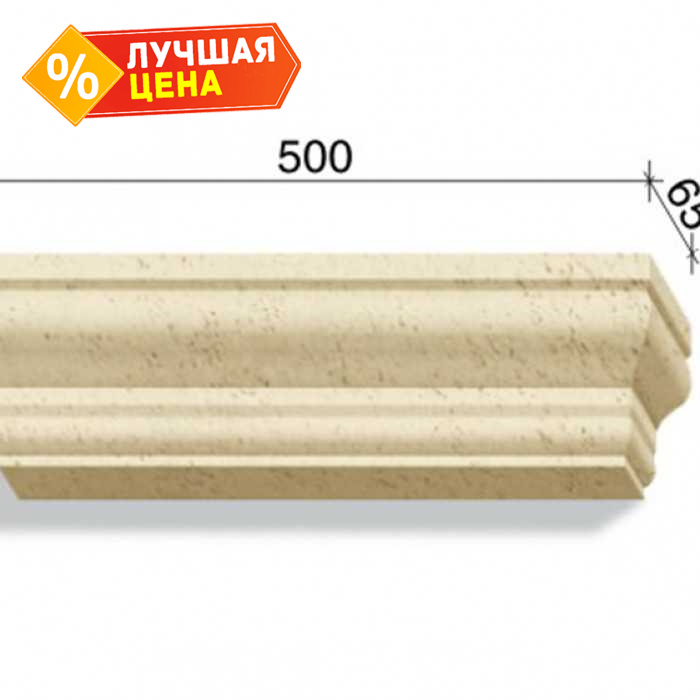 Угловой элемент для наличников и карнизов White Hills Тиволи 726-22, 500х65х130