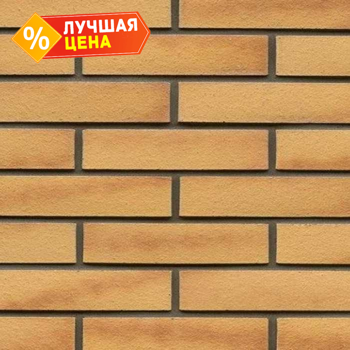 Кирпич клинкерный Muhr 02 Gelb Bunt гладкий, 240х115х52 мм