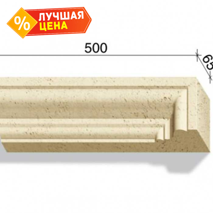 Угловой элемент для наличников и карнизов White Hills Тиволи 721-12, 500х65х130