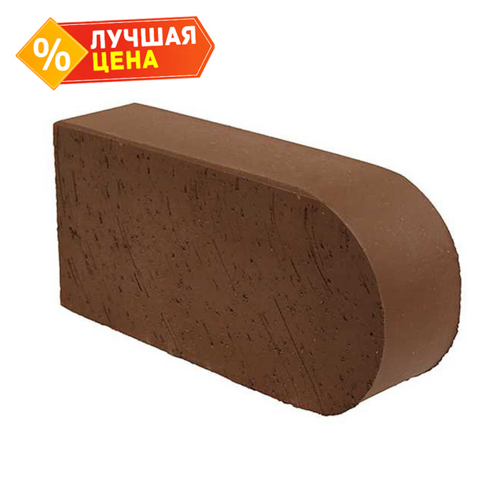 Кирпич облицовочный фигурный полнотелый Lode Brunis F22 гладкий, 250х120х65 мм