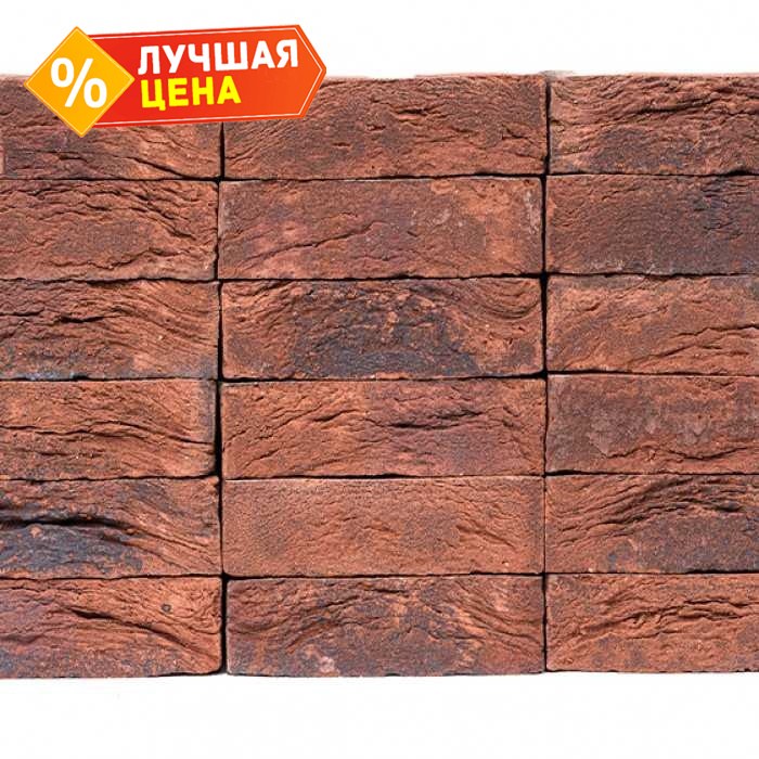 Кирпич облицовочный ENGELS Limburgs oranje bont, 215х45-50х66 мм