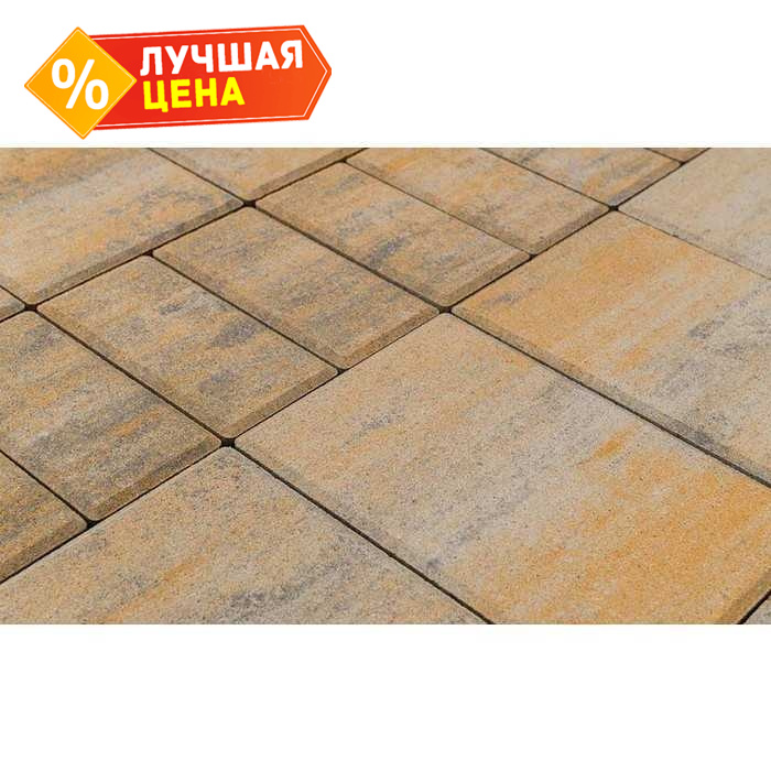 Плитка тротуарная BRAER Мозаика Color Mix 25 Песчаник, толщина 60 мм