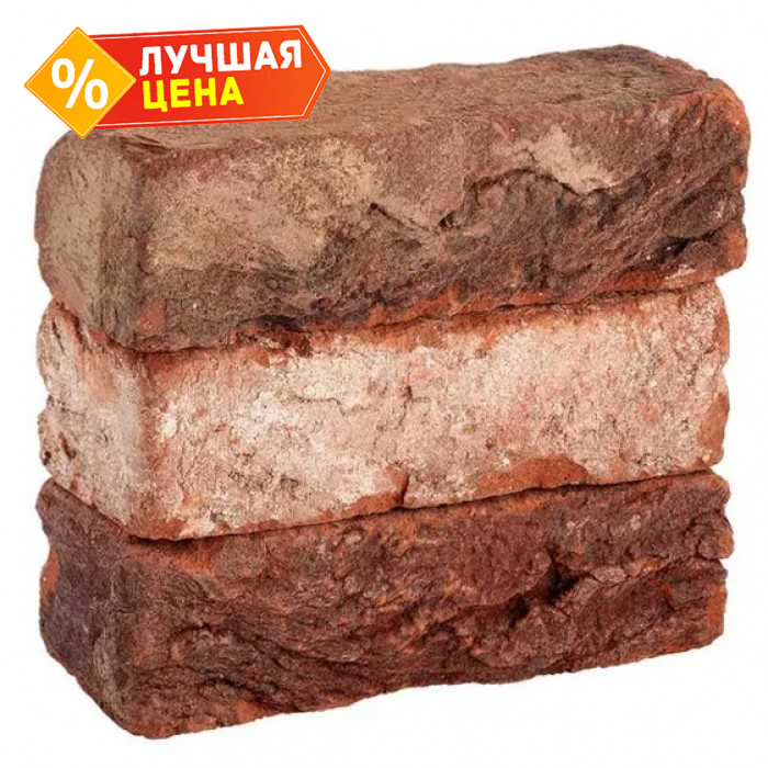 Кирпич облицовочный Донские зори Дубна вековой, 215х50х65 мм