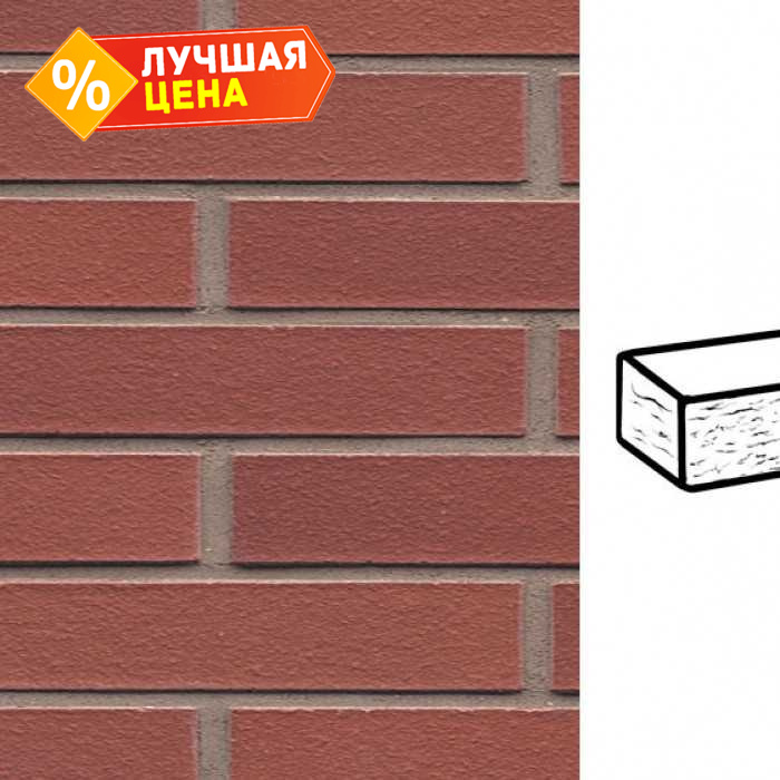 Кирпич клинкерный Muhr 03 Naturrot рустик, 290х90х52 мм