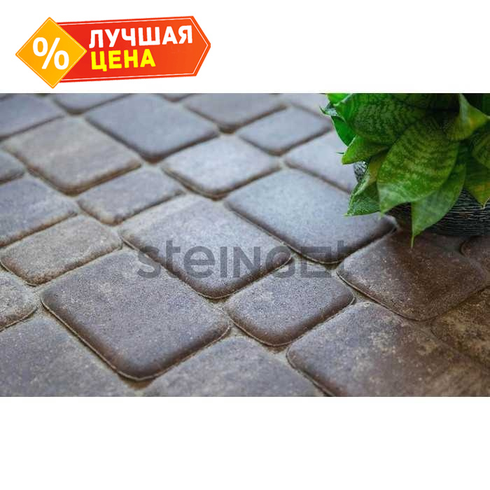 Плитка тротуарная Steingot Color Mix, Классика, Штайн Браун, толщина 60 мм