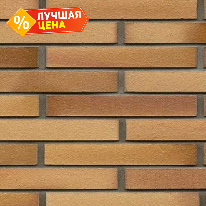 Кирпич клинкерный Muhr 06 EG Hellbraun-bunt Edelglanz гладкий, 290х90х40 мм