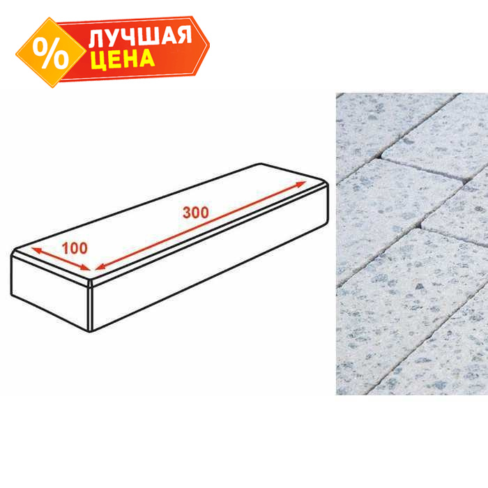 Плитка тротуарная Готика Granite FINERRO, паркет, Мансуровский 300х100х80 мм