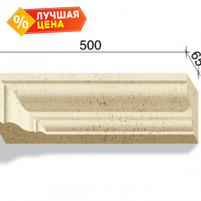 Угловой элемент для наличников и карнизов White Hills Тиволи 721-21, 500х65х130