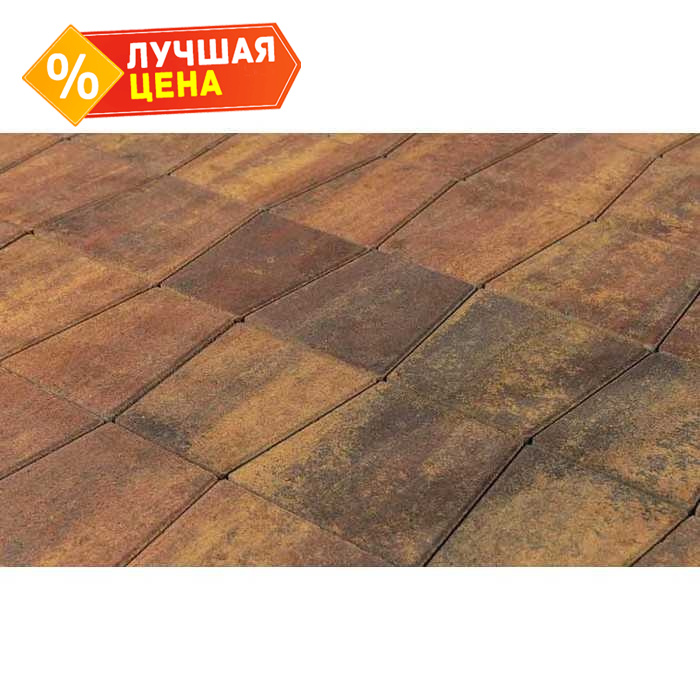 Плитка тротуарная BRAER Старый город Веймар Color Mix Мальва, толщина 60 мм