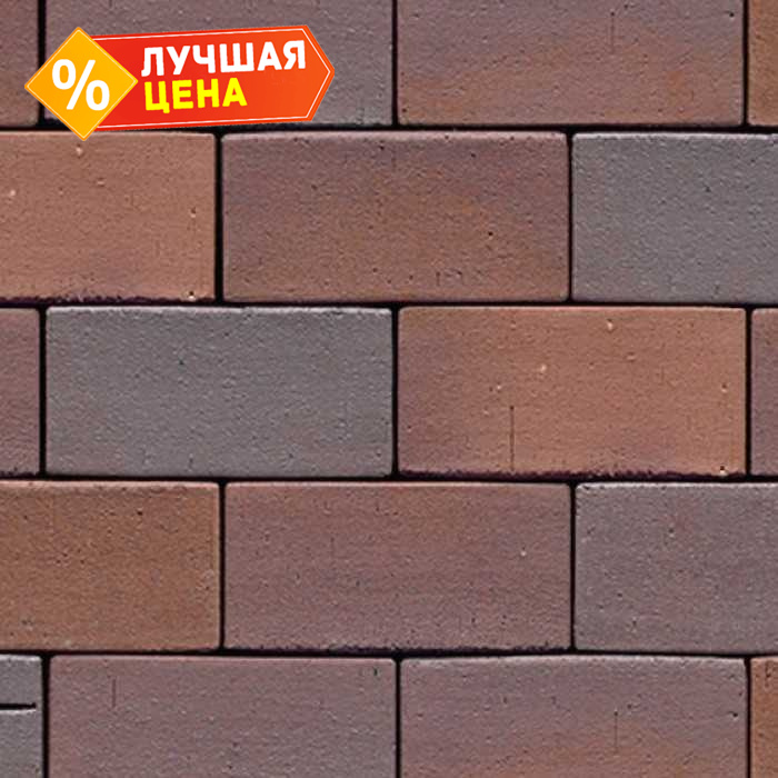 Клинкерная брусчатка Muhr №04 Rotbraun-bunt, 200х100х40 мм