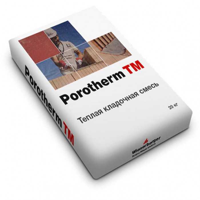 Теплый кладочный раствор Porotherm TM, зимний, 20 кг