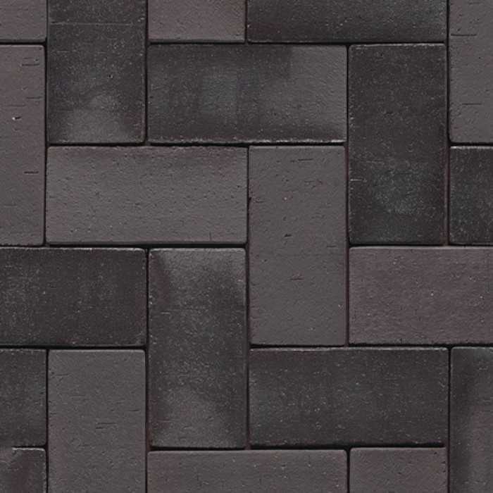 Клинкерная брусчатка Muhr №15 Schwarz-bunt edelglanz, 200х100х52 мм