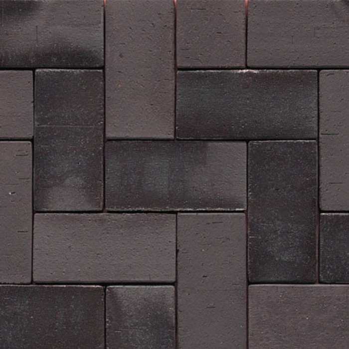 Клинкерная брусчатка Muhr №15 Schwarz-bunt edelglanz, 290х90х52 мм