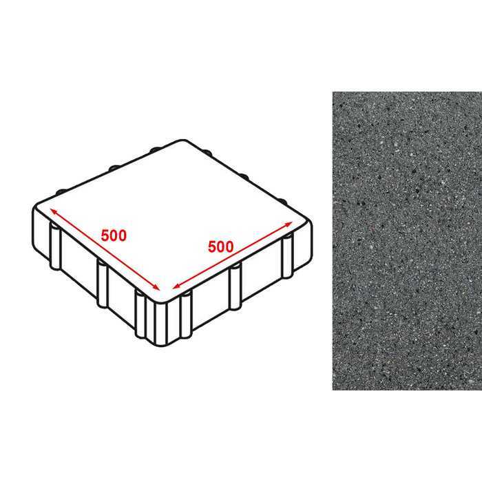 Плита тротуарная Готика Granite FERRO, Исетский 500х500х80 мм