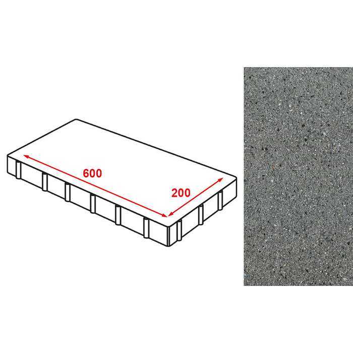 Плита тротуарная Готика Granite FERRO, Исетский 600х200х80 мм