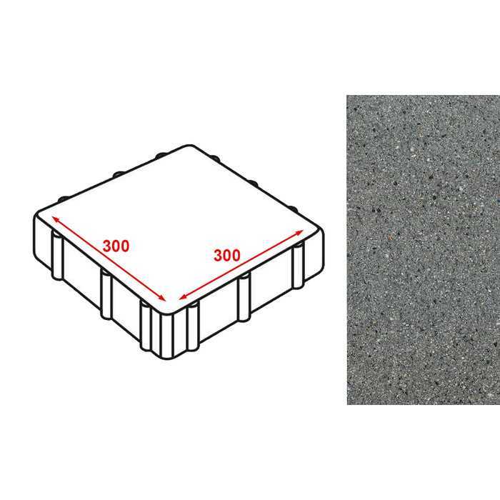 Плитка тротуарная Готика Granite FERRO, Исетский 300х300х60 мм