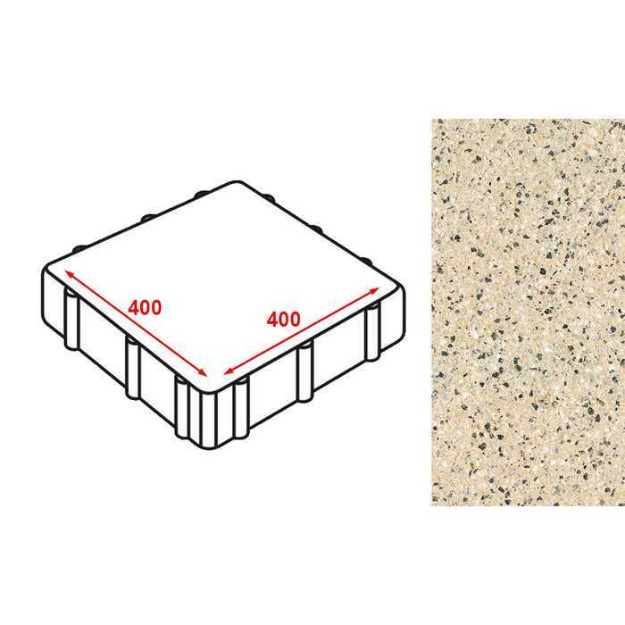 Плитка тротуарная Готика Granite FERRO, Жельтау 400х400х60 мм