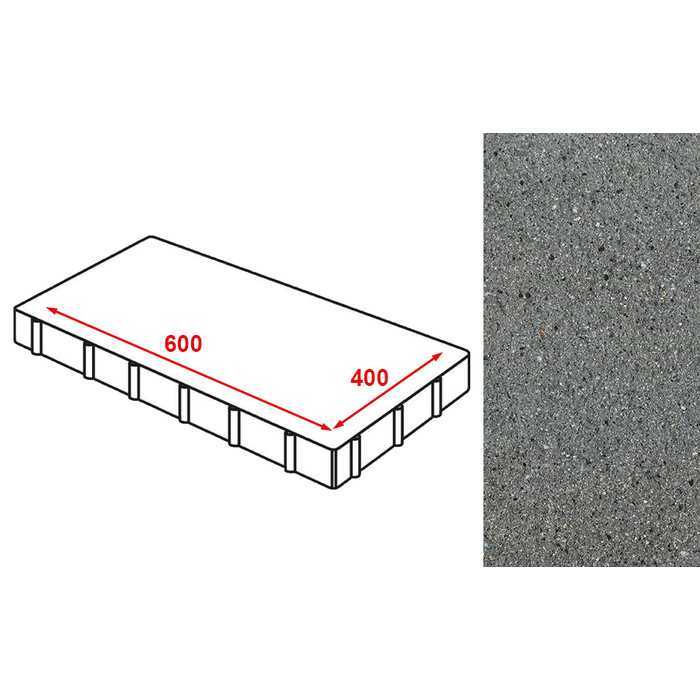 Плита тротуарная Готика Granite FERRO, Исетский 600х400х60 мм