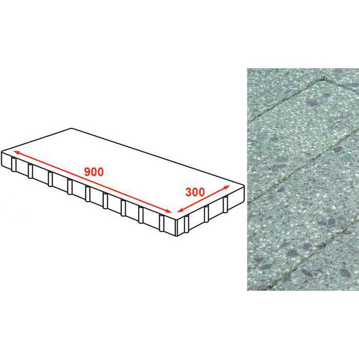 Плита тротуарная Готика Granite FINERRO, Порфир 900х300х80 мм